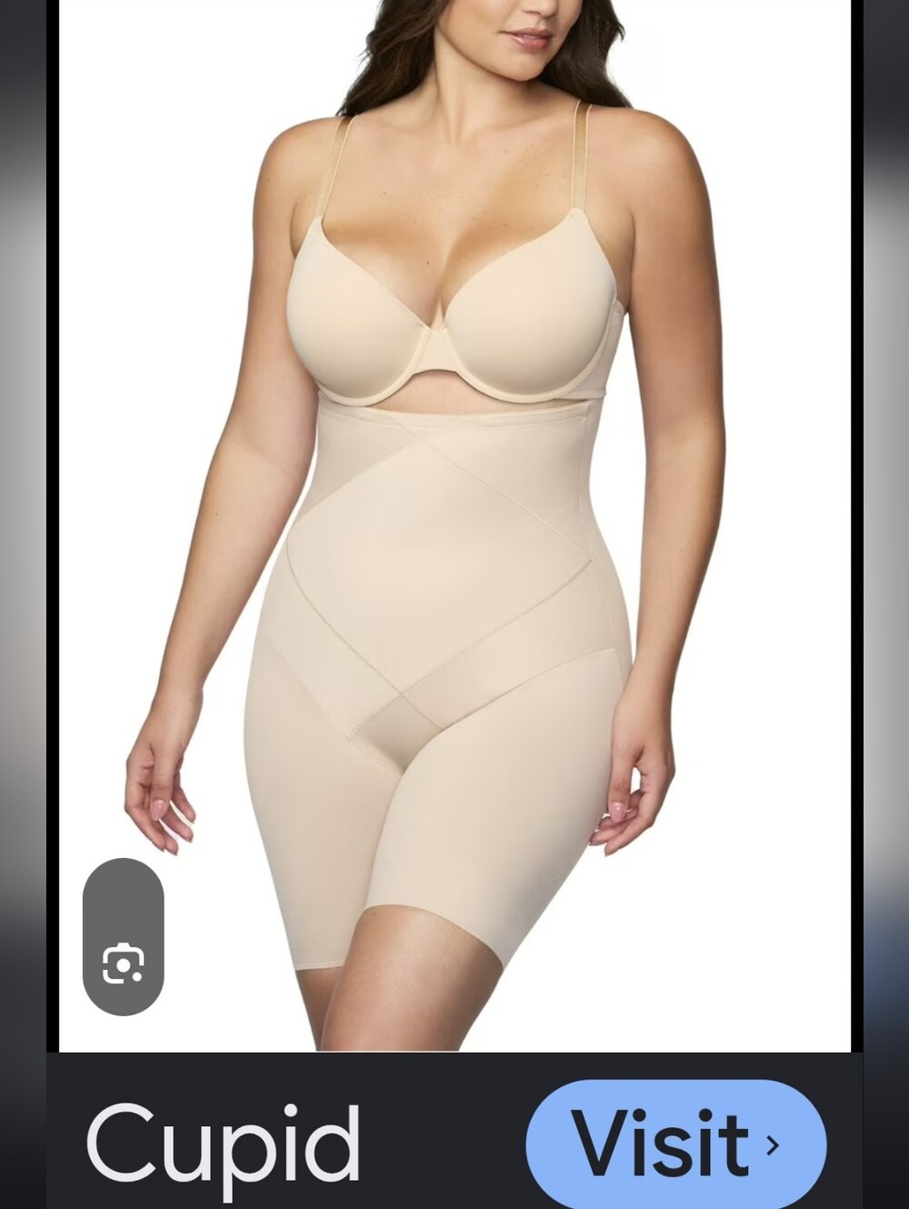 Cupid High-Waist Sculpting Long-Leg Shaper in Nude 3xl